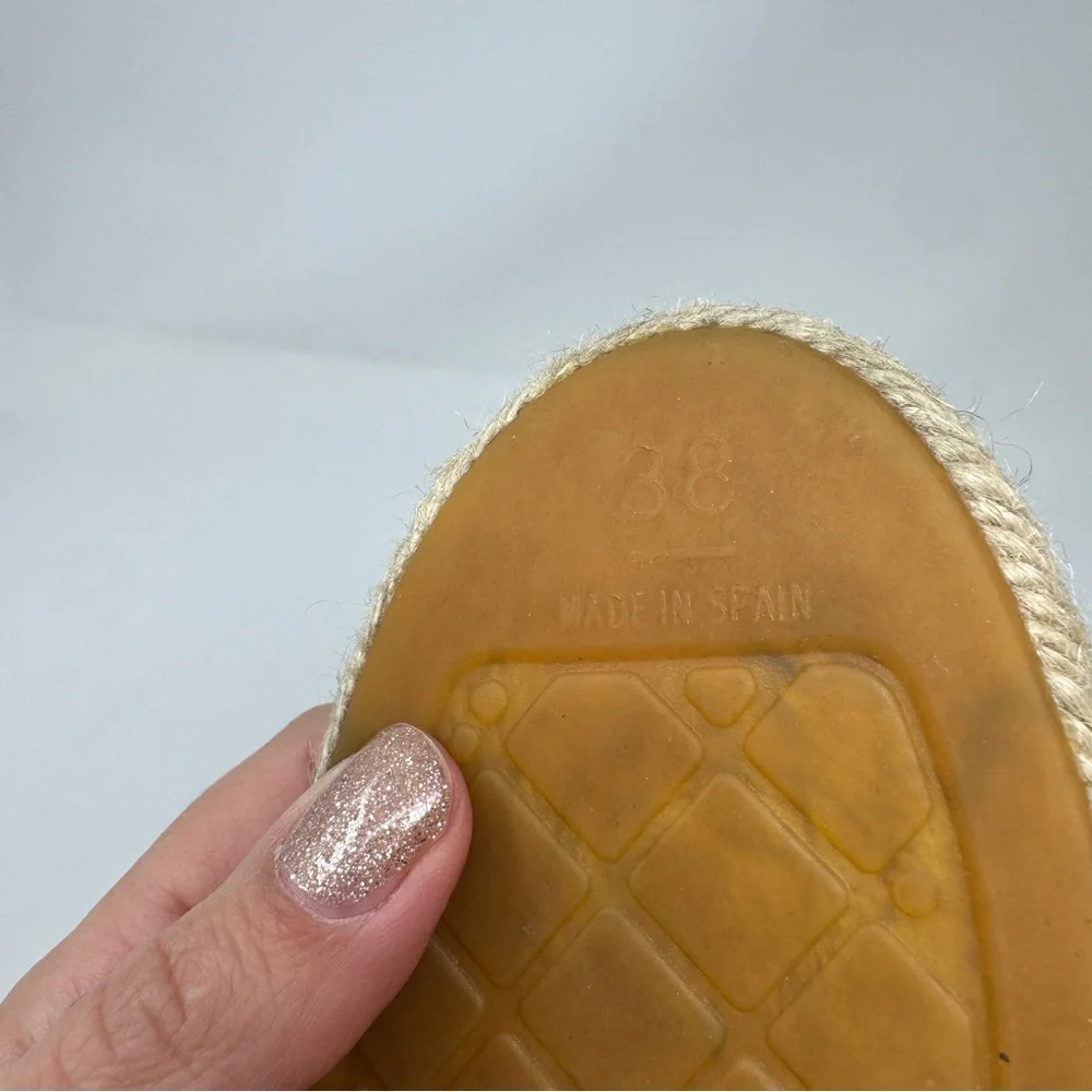 CHANEL Women's Black and Cream CC Logo Espadrilles Lambskin Leather